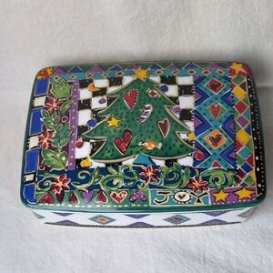 Mikasa Jenny Faw Christmas Joy Ceramic Candy Trinket Box
